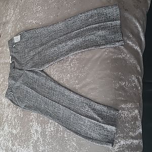 cleo, Size 14 Petite, Straight Leg Trousers with Slimming Panel, Black and White